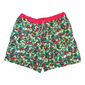 Magellan Swim Trunks Fish Gear Boat Christmas Holiday Camo Print Shorts M NWOT